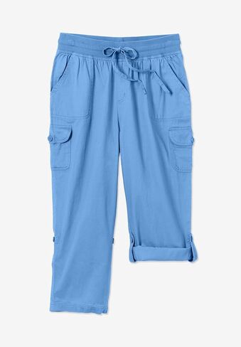 Woman Within Plus Size Petite Convertible Length Cargo Capri/Bermuda in Saudi Arabia