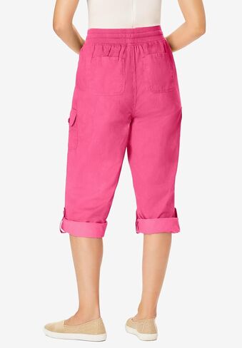 Woman Within Plus Size Petite Convertible Length Cargo Capri/Bermuda in Saudi Arabia