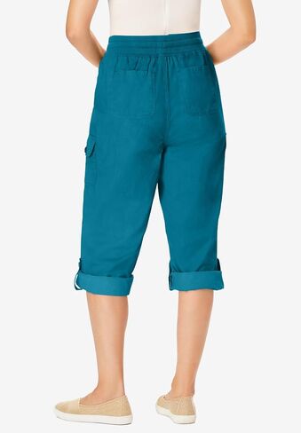 Woman Within Plus Size Petite Convertible Length Cargo Capri/Bermuda in Saudi Arabia