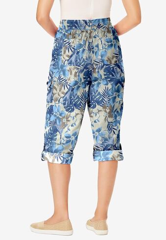 Woman Within Plus Size Petite Convertible Length Cargo Capri/Bermuda in Saudi Arabia