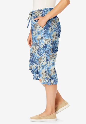 Woman Within Plus Size Petite Convertible Length Cargo Capri/Bermuda in Saudi Arabia