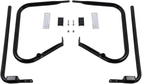 BARK SAGDLEBAGS Bar Bar Bracket لـ Electra Glide 1999-2002 لـ Road King 1999-2008 Road 07 -(Gloss Black) -(Steel) -(Pack Position) in Saudi Arabia