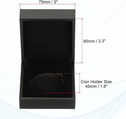 PATIKIL Coin Display Box, Coin Presentation Display Box Coin Box Coin Case with Coin Holder Square Fit 45mm Coin for Silver Dollar Collectors, Blue in Kuwait