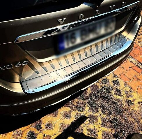 يناسب فولفو XC60 2010-2017 كروم الوفير الخلفي واقي الجذع العتبة S.Steel in Saudi Arabia