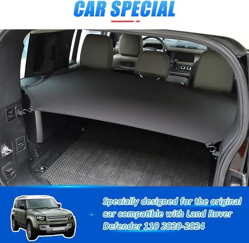 تغطية شحن الجذع لـ Land Rover Defender 110 2020-2025 ملحقات تغطية الشحنات السود in Saudi Arabia