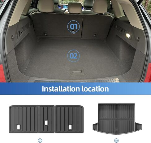 بطانة شحن Smabee لـ Lincoln Nautilus 2024 2025 All Weather Trunk Cargo Mat for 2025 Nautilus accessories boot liner tpe pad anti anti slip interior ، black in Saudi Arabia