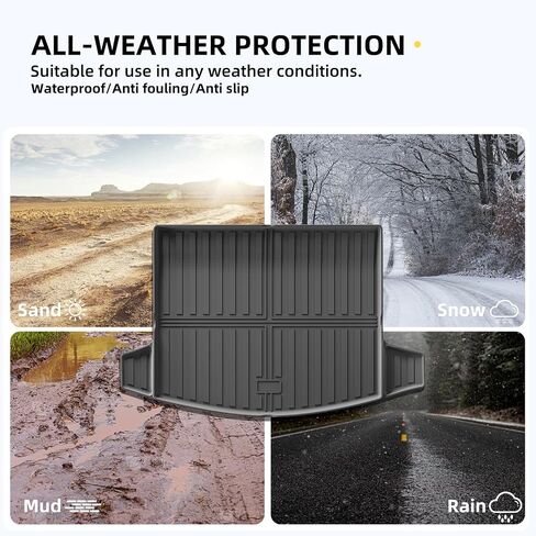 بطانة شحن Smabee لـ Lincoln Nautilus 2024 2025 All Weather Trunk Cargo Mat for 2025 Nautilus accessories boot liner tpe pad anti anti slip interior ، black in Saudi Arabia