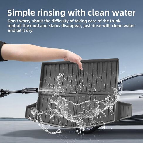 بطانة شحن Smabee لـ Lincoln Nautilus 2024 2025 All Weather Trunk Cargo Mat for 2025 Nautilus accessories boot liner tpe pad anti anti slip interior ، black in Saudi Arabia