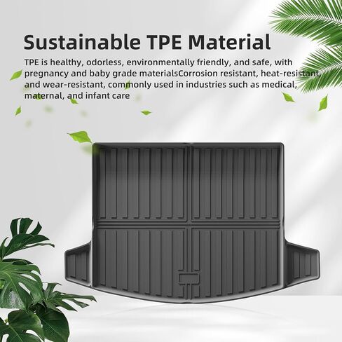 بطانة شحن Smabee لـ Lincoln Nautilus 2024 2025 All Weather Trunk Cargo Mat for 2025 Nautilus accessories boot liner tpe pad anti anti slip interior ، black in Saudi Arabia