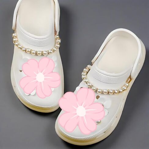 2Pcs Pearl Shoe Chains, Bling Shoe Charms Decoration for Women Party Favors in Saudi Arabia