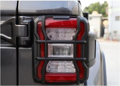 Tail Light Guard Trim ABS Frame Bezel Black 2pcs Rear Left Right for Jeep for Wrangler 2018-2023 TLGTAPFBFJW2B in Kuwait