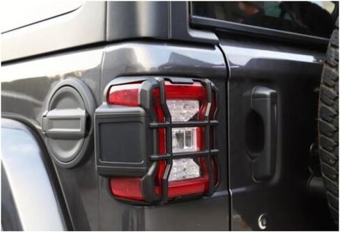 Tail Light Guard Trim ABS Frame Bezel Black 2pcs Rear Left Right for Jeep for Wrangler 2018-2023 TLGTAPFBFJW2B in Kuwait