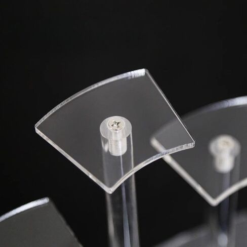 9-Tier Perfume Organizer, Acrylic Display Risers Stand, Cute Cupcake Stand Display, Shelf for Funko POP Action Figures, Collection Dessert Jewelry Cosmetics Desktop Decoration ( Black ) in Kuwait