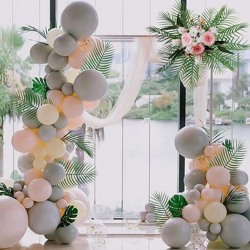 XONOR Artificial Monstera Leaves Fake Tropical Leaves, Faux Palm Leaves for Jungle Hawaiian Dinosaur Luau Party Table Decoration Wedding Birthday Theme Party (100Pcs, Monstera) in Saudi Arabia