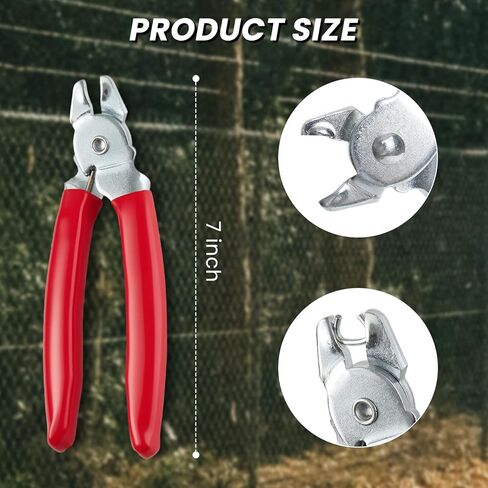 Hog Ring Pliers,Professional upholstery Hog Rings Pliers Kit,Auto Upholstery Installation Tool for Fence,animal pet cages,railings,wires,Ropes,sausage and Meat Casings(Bent Hog Ring Plier) in Saudi Arabia