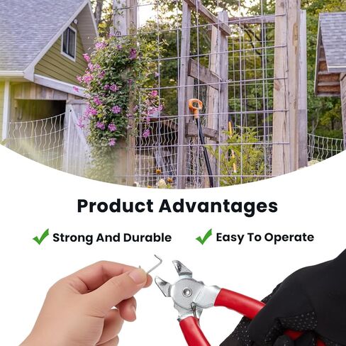 Hog Ring Pliers,Professional upholstery Hog Rings Pliers Kit,Auto Upholstery Installation Tool for Fence,animal pet cages,railings,wires,Ropes,sausage and Meat Casings(Bent Hog Ring Plier) in Saudi Arabia