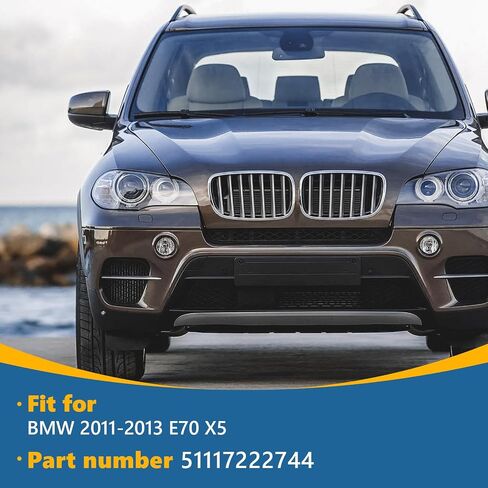 غطاء خطاف السحب الأمامي الصمام لـ BMW X5 E70 2011 2012 2013 غطاء مقطورة القطر CAP CAP 51117222744 (جانب الراكب غير المصقول)) in Saudi Arabia