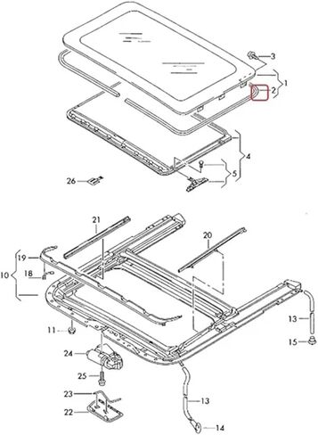 سيارة سقف زجاجية الحشية الطوقا الأسود 8E0877297 in Kuwait