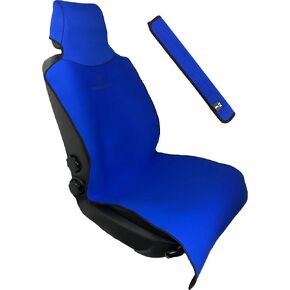 Athlete INGITER ™ Universal Fit Pitcroof و Sweatproof Cover + غطاء حزام المقعد 22 "x59" (أسود) in Kuwait