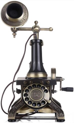 Phone Phone Home Living Room Wired Button Phone Retro Engraving Office Fixed Landline in Saudi Arabia