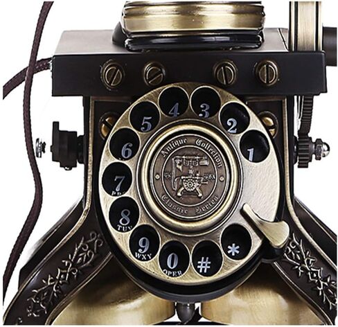 Phone Phone Home Living Room Wired Button Phone Retro Engraving Office Fixed Landline in Saudi Arabia