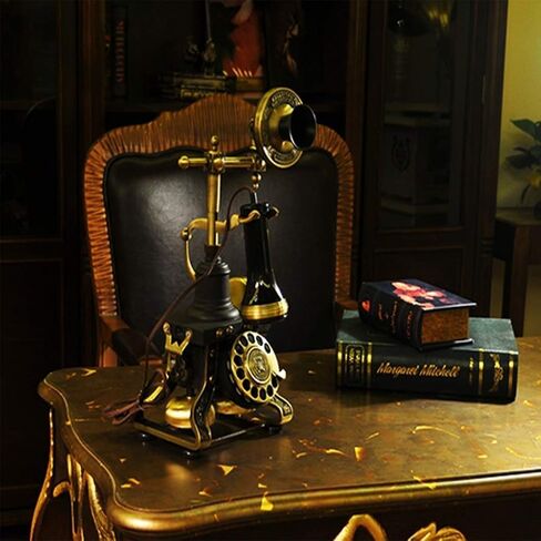 Phone Phone Home Living Room Wired Button Phone Retro Engraving Office Fixed Landline in Saudi Arabia