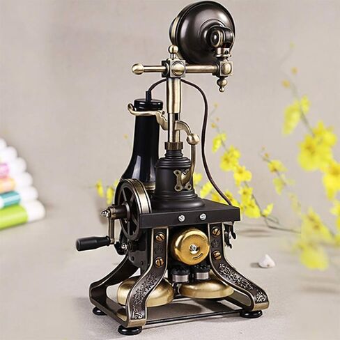 Phone Phone Home Living Room Wired Button Phone Retro Engraving Office Fixed Landline in Saudi Arabia