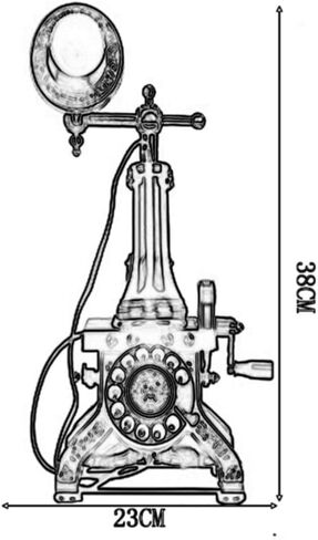 Phone Phone Home Living Room Wired Button Phone Retro Engraving Office Fixed Landline in Saudi Arabia