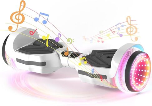 Scooter, Colorful LED Light-Up Wheels, Bluetooth Speakers and APP, Dual 250W Motors, 8.5 mph Max Speed & 8.5 Miles Max Range, Gifts for Kids Adults Girls Boys in Kuwait