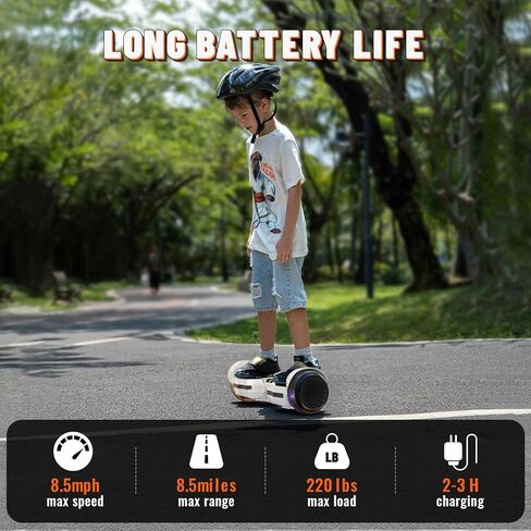 Scooter, Colorful LED Light-Up Wheels, Bluetooth Speakers and APP, Dual 250W Motors, 8.5 mph Max Speed & 8.5 Miles Max Range, Gifts for Kids Adults Girls Boys in Kuwait