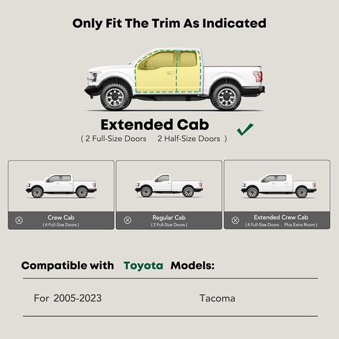 yhtauto 4 بوصة ألواح الجري تناسب تويوتا تاكوما 2005-2023 كابينة الطاقم ، الجانبية البيضاوية خطوات من الفولاذ المقاوم للصدأ القضبان الخارجي على الطرق الوعرة على الطرق الوعرة in Saudi Arabia