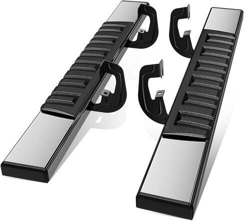 Auto Dynasty 6.75 Inches Running Boards Compatible with 2007-2019 Silverado Sierra 1500 2500HD 3500HD Regular Cab, Stainless Steel Chrome Polished Side Steps Nerf Bars in Saudi Arabia