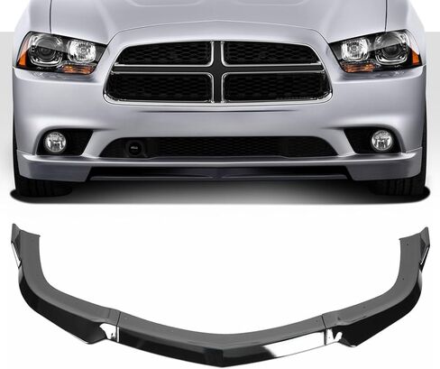 SCITOO Front Lip Spoiler Fits for 2011-2014 for Dodge Charger Glossy Black Front Bumper Lip in Saudi Arabia
