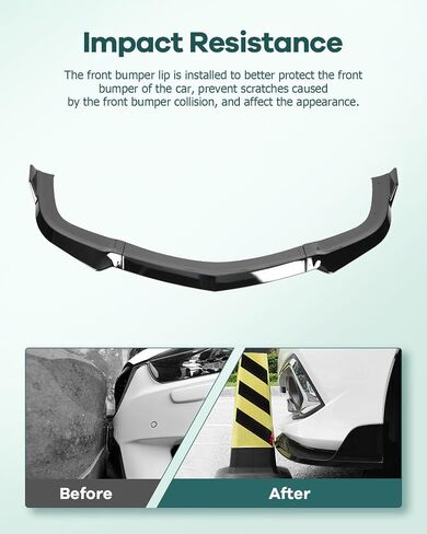 SCITOO Front Lip Spoiler Fits for 2011-2014 for Dodge Charger Glossy Black Front Bumper Lip in Saudi Arabia