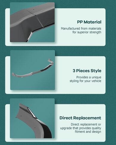 SCITOO Front Lip Spoiler Fits for 2011-2014 for Dodge Charger Glossy Black Front Bumper Lip in Saudi Arabia