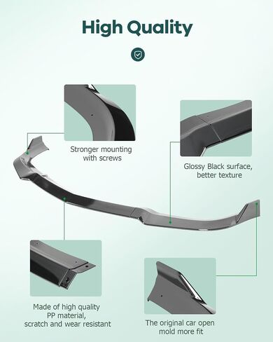 SCITOO Front Lip Spoiler Fits for 2011-2014 for Dodge Charger Glossy Black Front Bumper Lip in Saudi Arabia