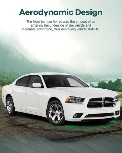 SCITOO Front Lip Spoiler Fits for 2011-2014 for Dodge Charger Glossy Black Front Bumper Lip in Saudi Arabia