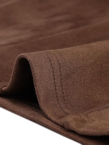 Allegra K Faux Suede Skirt for Women's High Waist Casual Belted Pencil Skirts in Kuwait