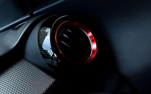 Aluminum Alloy Decorative Accessories Air Conditioner Temperature Adjustment knob AC Control Knob Cap Air Conditioner knob Cover Fit for Nissan Kicks (B Style, Red) in Kuwait