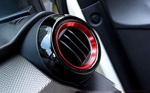 Aluminum Alloy Decorative Accessories Air Conditioner Temperature Adjustment knob AC Control Knob Cap Air Conditioner knob Cover Fit for Nissan Kicks (B Style, Red) in Kuwait
