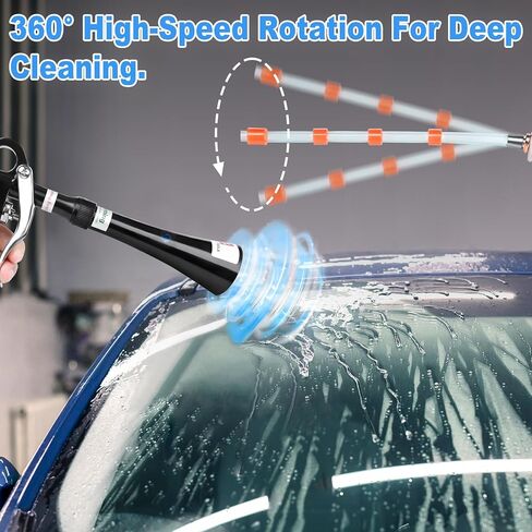 Air Blow Gun Car Detailing Dry Cleaning Air Gun with Tapered Nozzle High Pressure Car Cleaning Tool, Car Dryer Air Blower for Car Surfaces Quickly Blasts Dust, Works with Air Compressor in Kuwait