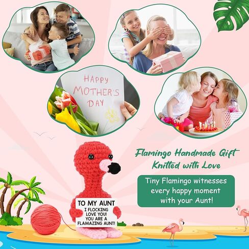 Gifts for Wife Birthday from Husband, Anniversary Women Gifts for Her I Love You Wife Gift for Christmas Stocking Stuffers Romantic Couple Presents Funny Handmade Crochet Animals Flamingo Decoration in Kuwait