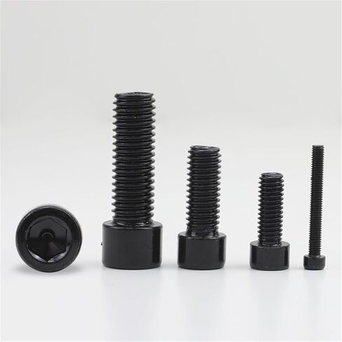 Grade 8.8 Black Hex Socket Cap Screw Set - 2-30pcs M3 M4 M5 M6 M8 M10 Socket Cap Screws for Furniture Mounting (25mm, M6 5pcs) in Saudi Arabia