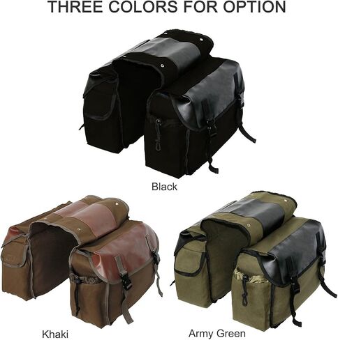 Shkalacar Motorcycle Saddle bags, Waterproof motorcycle saddlebags, Motorcycle Saddlebag Side Tool Bags Cycling Luggage Bag Riding Travel Canvas Waterproof Panniers Box Side Tools Bag Pouch in Saudi Arabia