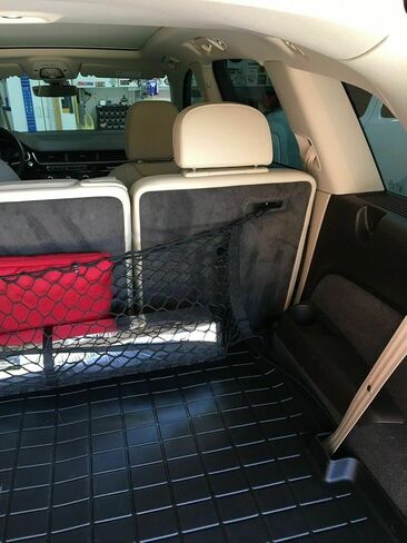 Trunk Rear Seats Organizer Cargo Net for AUDI Q7 SQ7 2017-2023 - Envelope Style Cargo Net for SUV - Premium Mesh Car Trunk Organizer Vehicle Carrier Storage–Compatible with AUDI Q7 SQ7 in Saudi Arabia