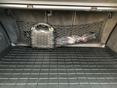 Trunk Rear Seats Organizer Cargo Net for AUDI Q7 SQ7 2017-2023 - Envelope Style Cargo Net for SUV - Premium Mesh Car Trunk Organizer Vehicle Carrier Storage–Compatible with AUDI Q7 SQ7 in Saudi Arabia