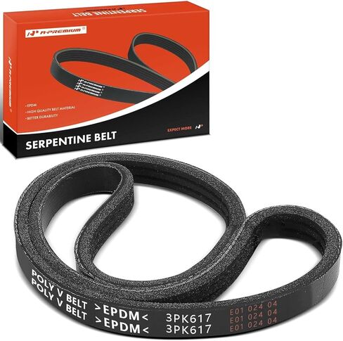 A-Premium Water Pump Serpentine Drive Belt Compatible with Buick, Cadillac, Oldsmobile & Pontiac Cars - Lucerne DTS 2006-2011, DeVille 1995-2005, Eldorado, Seville, Aurora - DOHC V8 4.0L 4.6L in Saudi Arabia