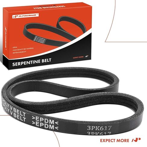 A-Premium Water Pump Serpentine Drive Belt Compatible with Buick, Cadillac, Oldsmobile & Pontiac Cars - Lucerne DTS 2006-2011, DeVille 1995-2005, Eldorado, Seville, Aurora - DOHC V8 4.0L 4.6L in Saudi Arabia