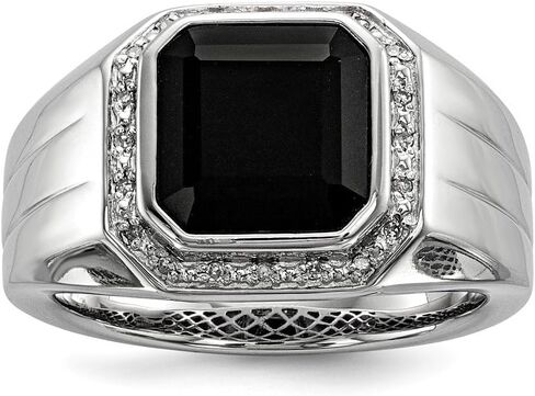 Diamond2Deal 925 sterling Silver Black Onyx و Learmond Enginger for Men in Saudi Arabia