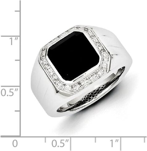 Diamond2Deal 925 sterling Silver Black Onyx و Learmond Enginger for Men in Saudi Arabia
